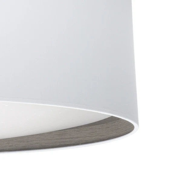 Plafonnier encastré Fabrilamp Tatiana en textile blanc