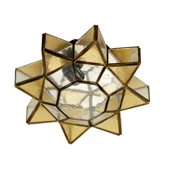 Plafonnier à encastrer Fabrilamp Ambarina Artesaní métal ambre E27