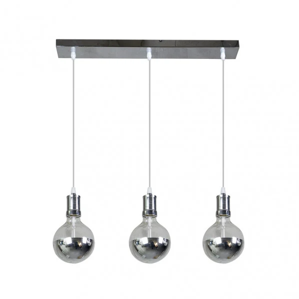 Plafonnier Fabrilamp Gala en métal chromé E27