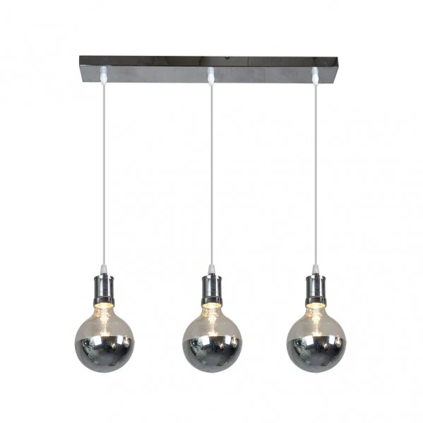 Plafonnier Fabrilamp Gala en métal chromé E27
