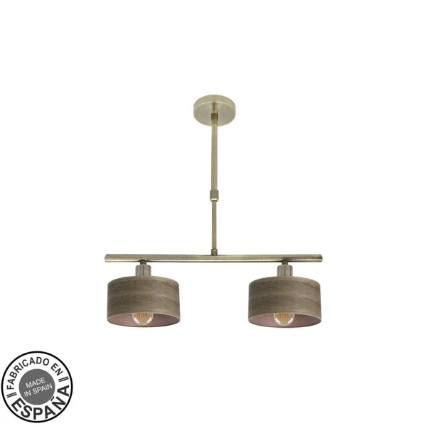 Plafonnier Fabrilamp Gilda cuir E14