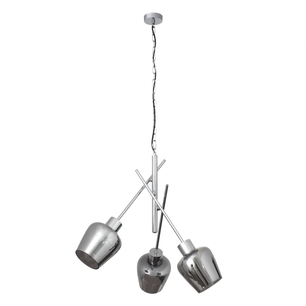 Plafonnier Fabrilamp Soline en métal chromé E27