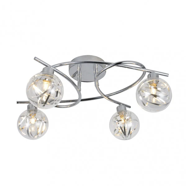 Plafonnier Fabrilamp Varanasi chromé G9