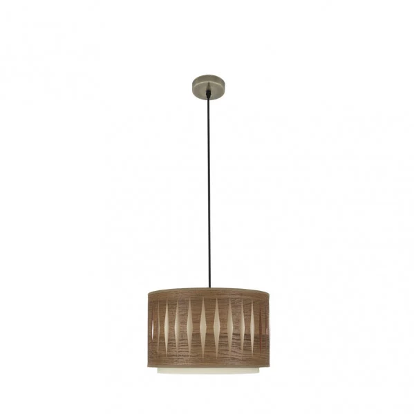Suspension Fabrilamp Alexandra en cuir E27