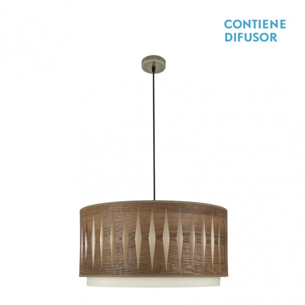 Suspension Fabrilamp Alexandra en cuir E27