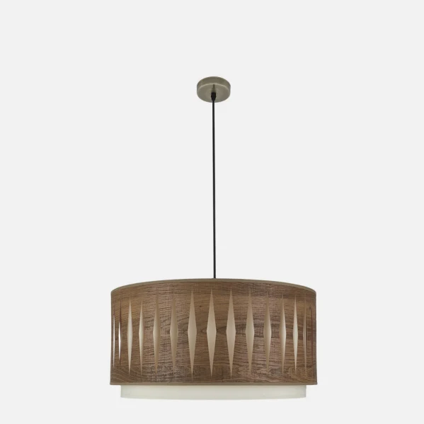 Suspension Fabrilamp Alexandra en cuir E27
