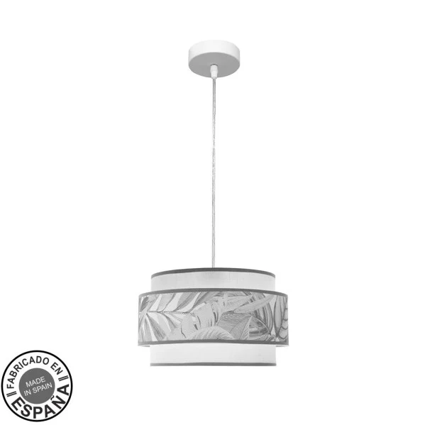 Suspension Fabrilamp Camerun en métal blanc E27