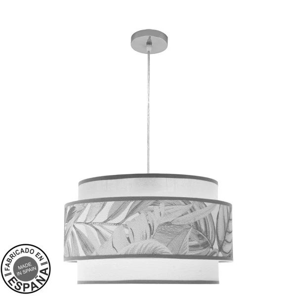 Suspension Fabrilamp Camerun en métal chromé E27