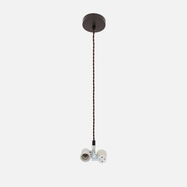 Suspension Fabrilamp Cara en métal marron E27