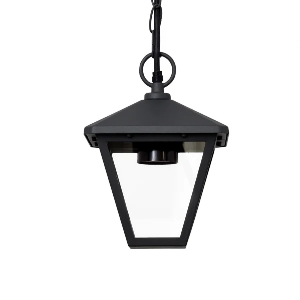 Suspension Fabrilamp Dornela en métal gris foncé E27