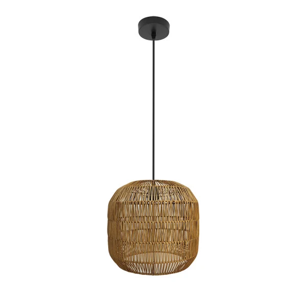 Suspension Fabrilamp Fabio en métal noir E27