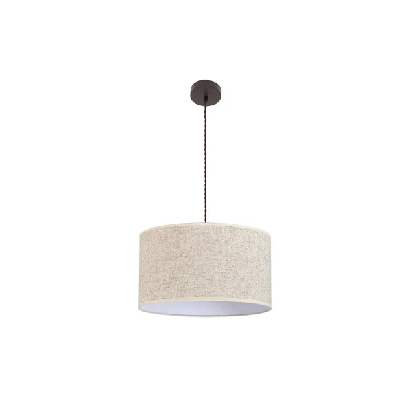 Suspension Fabrilamp Happy marron E27