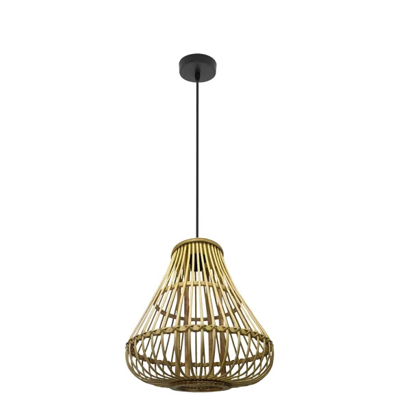 Suspension Fabrilamp Hormos en métal noir E27