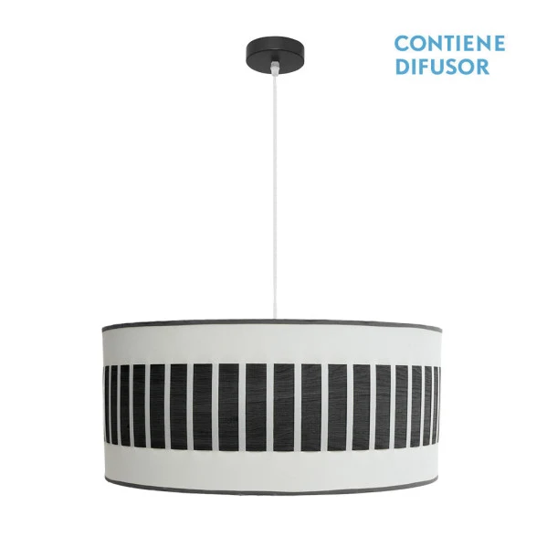 Suspension Fabrilamp Ivanna en métal blanc E27