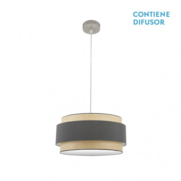 Suspension Fabrilamp Kandy naturel E27