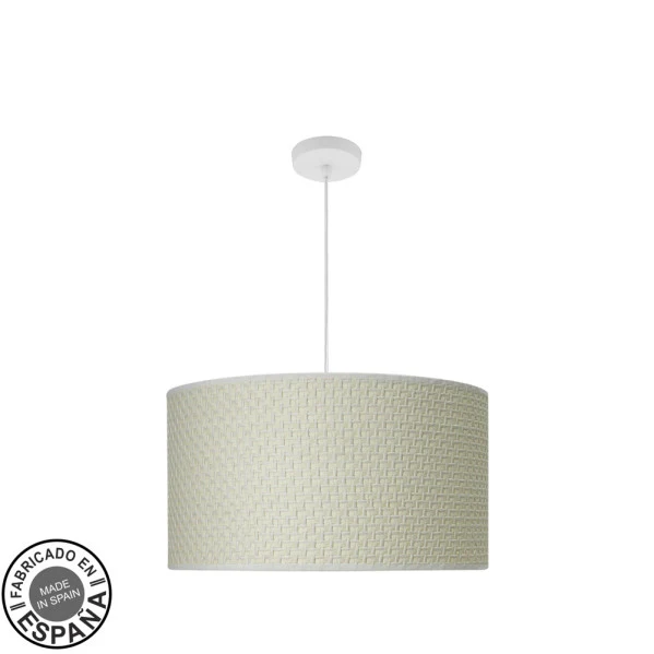 Suspension Fabrilamp Moda en métal blanc E27