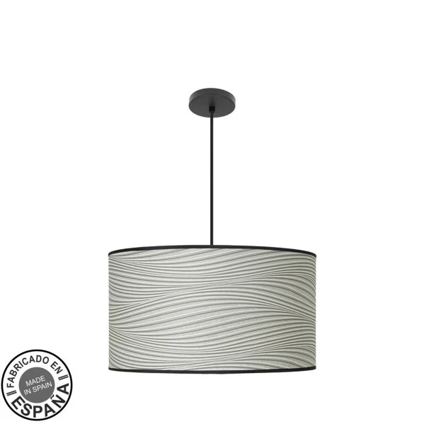 Suspension Fabrilamp Moda en métal noir E27