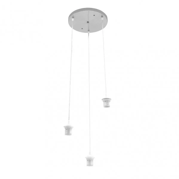 Suspension Fabrilamp Nia en métal nickelé E27