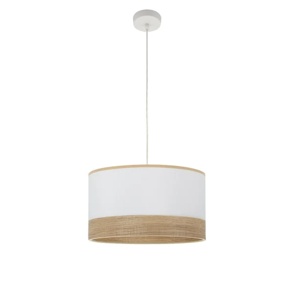 Suspension Fabrilamp Olga en métal blanc E27
