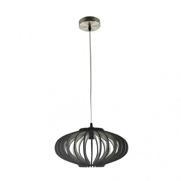 Suspension Fabrilamp Sapelli en bois brun E27