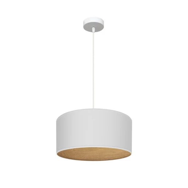 Suspension Fabrilamp Tania en métal blanc E27