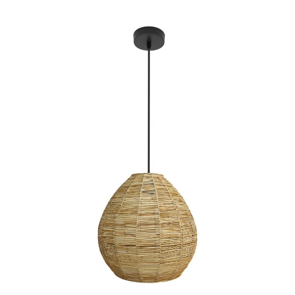 Suspension Fabrilamp Vitox en métal noir E27