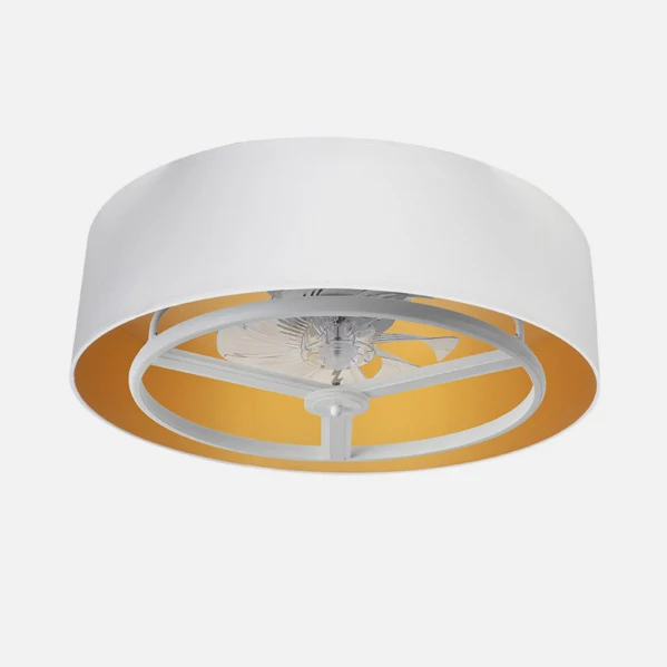 Ventilateur de plafond Fabrilamp Anuska en métal blanc