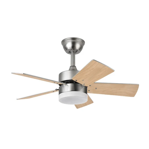 Ventilateur de plafond Fabrilamp Marta en métal nickelé