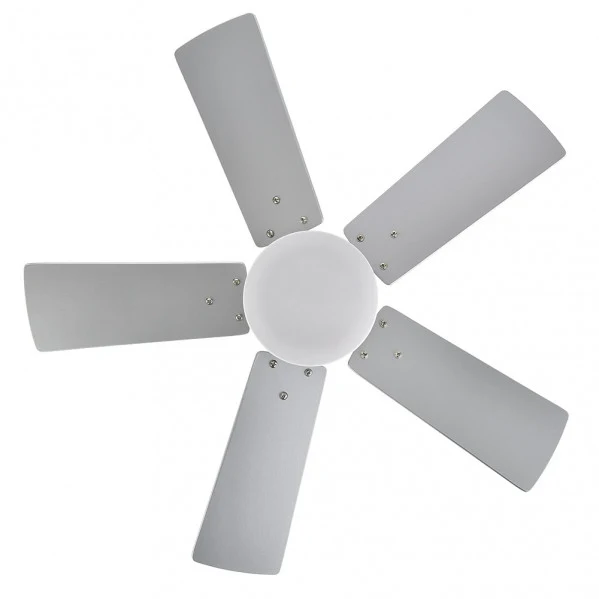 Ventilateur de plafond Fabrilamp Marta en métal nickelé