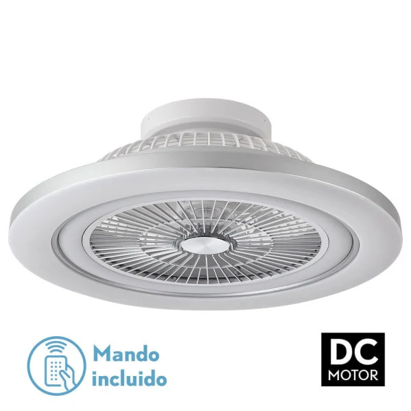 Ventilateur de plafond Fabrilamp Mato métal nickel