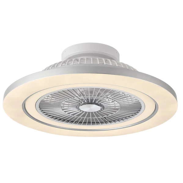 Ventilateur de plafond Fabrilamp Mato métal nickel