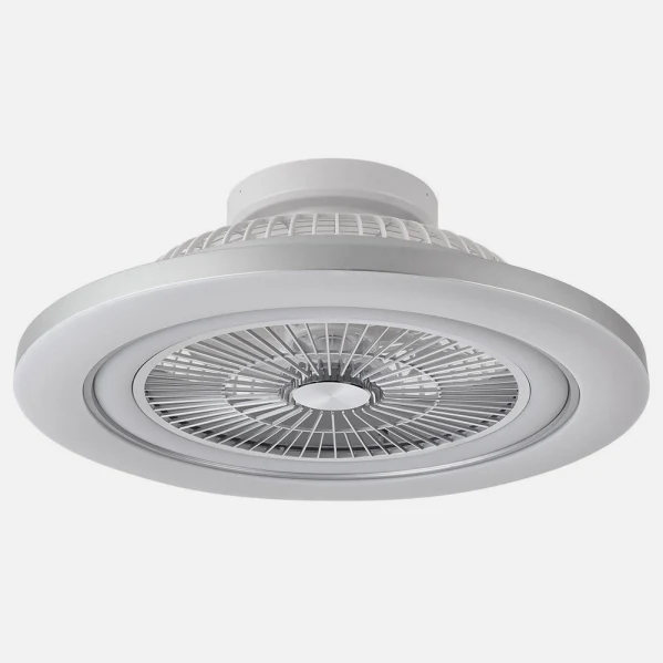 Ventilateur de plafond Fabrilamp Mato métal nickel