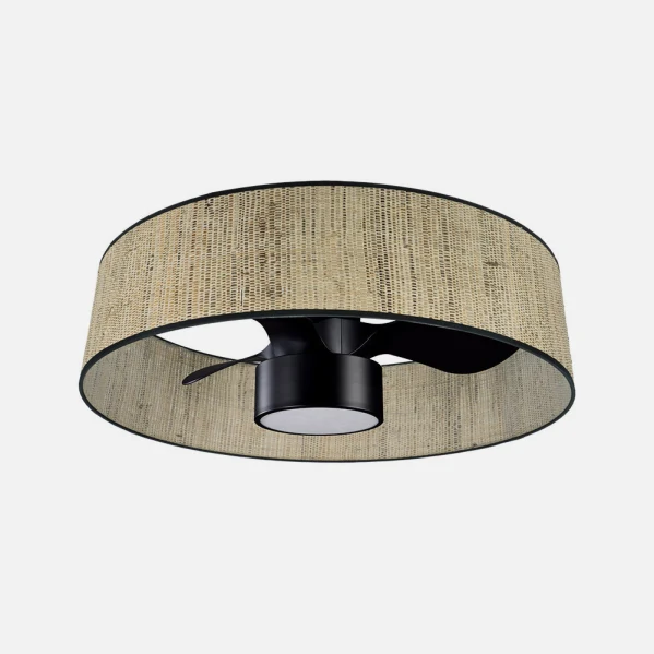 Ventilateur de plafond Fabrilamp Natasha en métal rouge