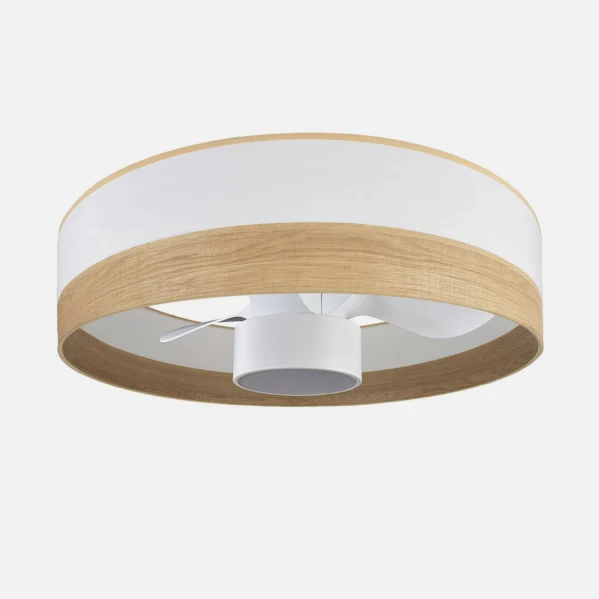 Ventilateur de plafond Fabrilamp Olga en métal blanc