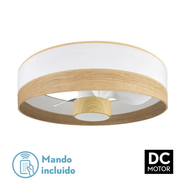 Ventilateur de plafond Fabrilamp Olga en métal blanc