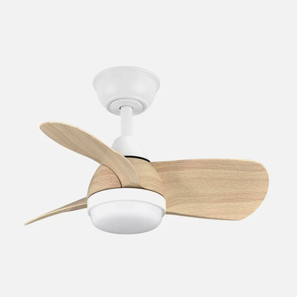 Ventilateur de plafond Fabrilamp Pirdo en métal blanc