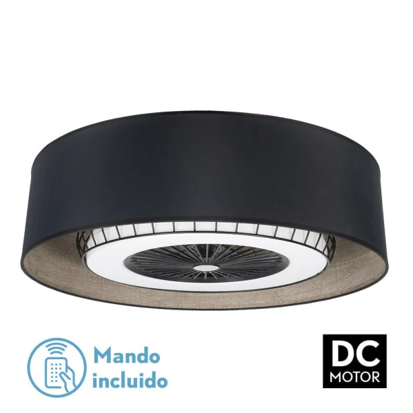 Ventilateur de plafond Fabrilamp Tania en métal noir