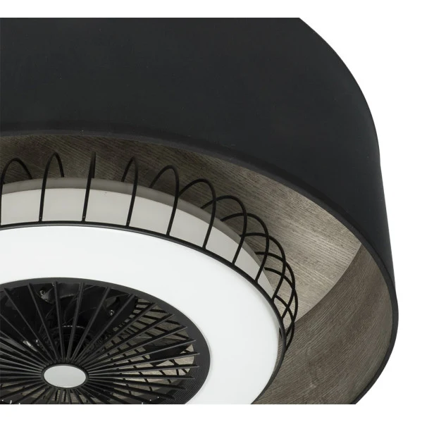 Ventilateur de plafond Fabrilamp Tania en métal noir