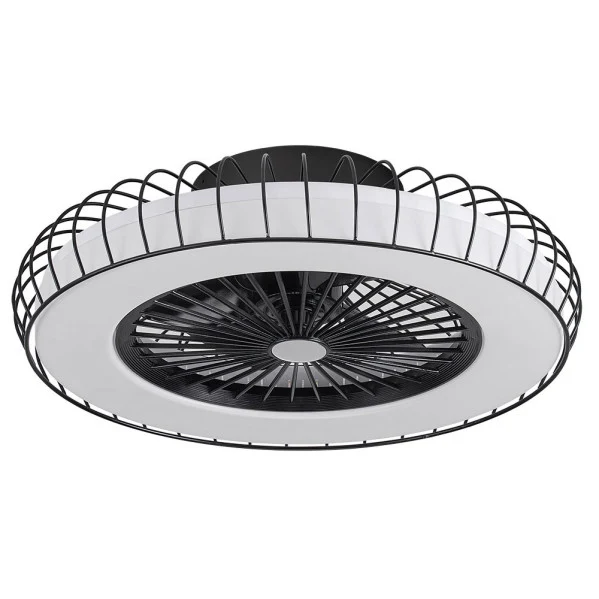 Ventilateur de plafond Fabrilamp Tania en métal noir