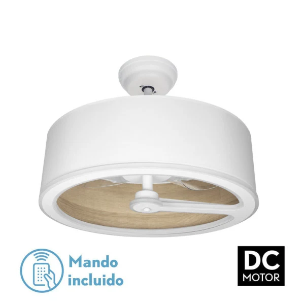 Ventilateur de plafond Fabrilamp Tatiana en métal blanc