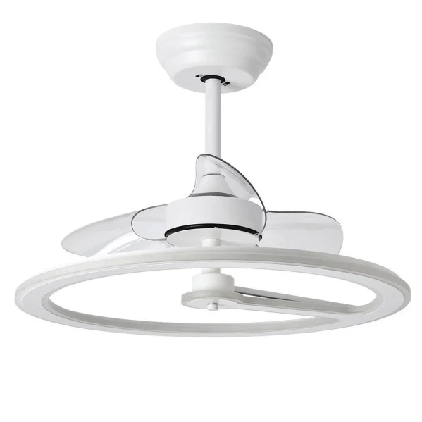 Ventilateur de plafond Fabrilamp Tatiana en métal blanc