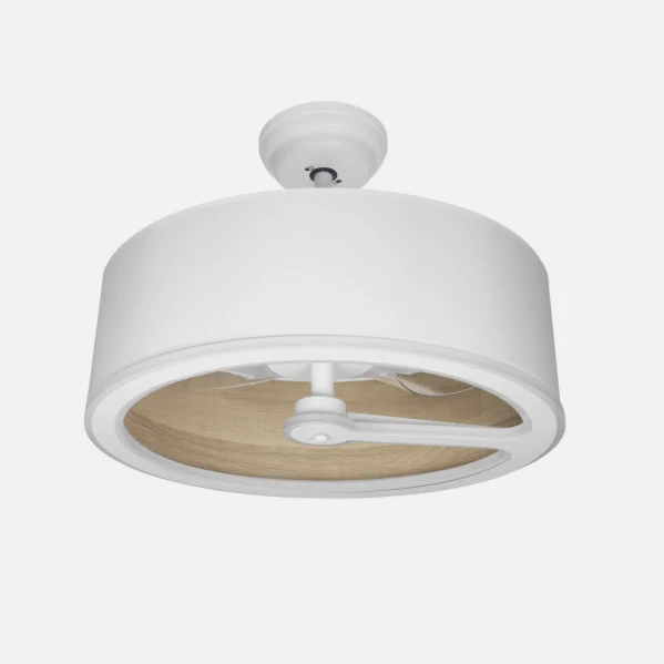 Ventilateur de plafond Fabrilamp Tatiana en métal blanc