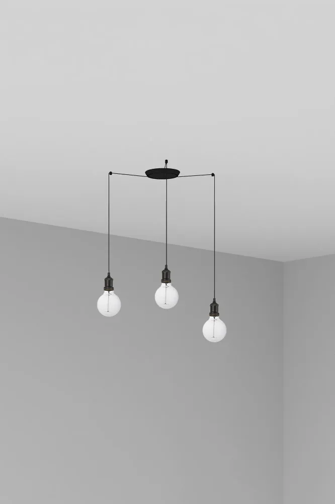 Applique murale décorative FARO Barcelona Art en acier noir E27 H 159,0 cm Black