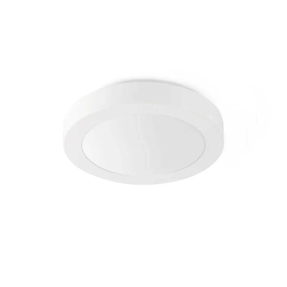 Applique murale décorative FARO Barcelona Logos, aluminium blanc mat, douille E27, hauteur 10 cm Matt