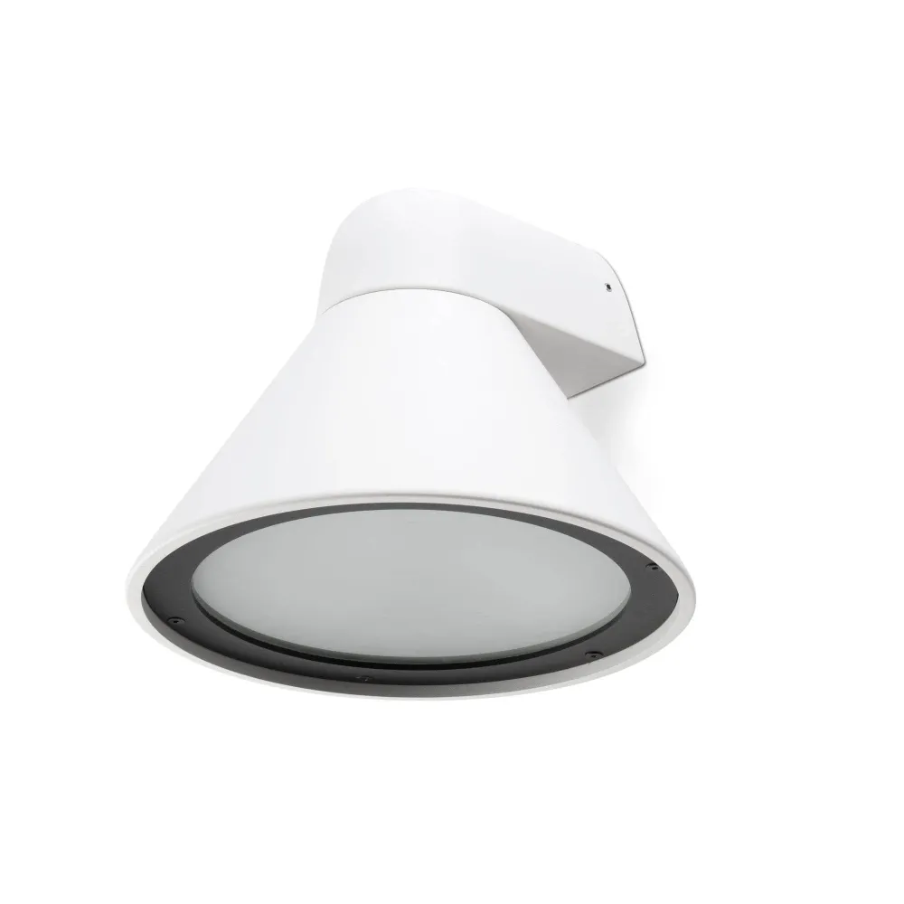 Applique murale d'extérieur FARO Barcelona Pals, aluminium blanc mat, douille E27, hauteur 26 cm