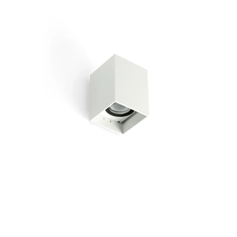 Applique murale extérieure FARO Barcelona Kov en aluminium blanc LED H 10,8 cm