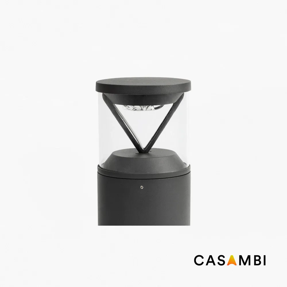 Applique murale extérieure FARO Barcelona Rush en aluminium gris foncé, LED, hauteur 25 cm.