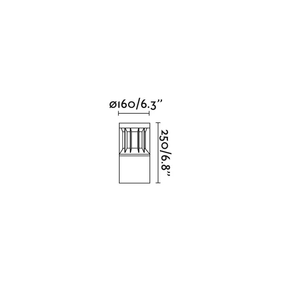 Applique murale extérieure FARO Barcelona Screen, aluminium gris foncé, LED, H 25 cm