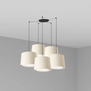 Applique murale FARO Barcelona Conga, acier noir mat, douille E27, hauteur 500 cm White