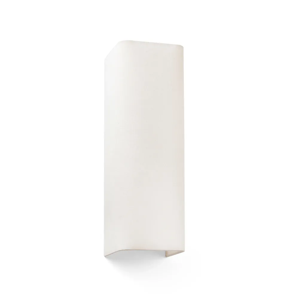 Applique murale FARO Barcelona Cotton, acier blanc mat, douille E27, hauteur 37 cm Beige
